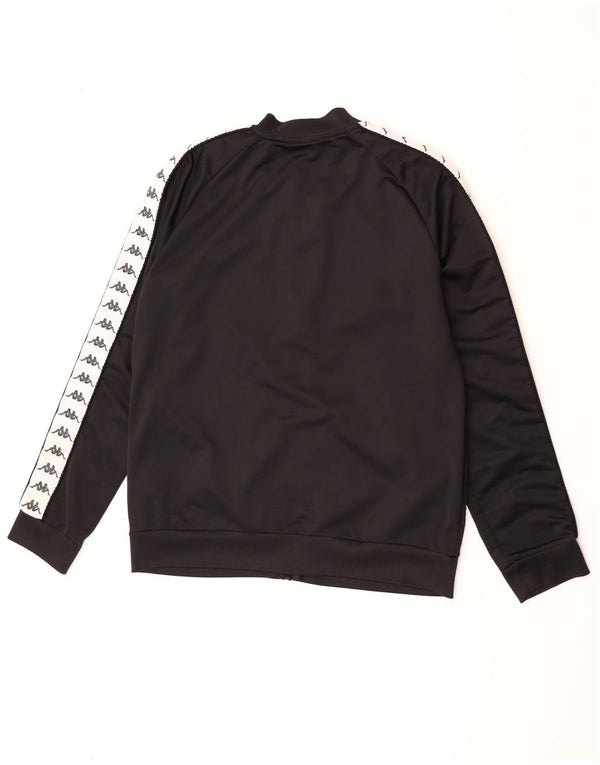 Giacca da tuta grafica da uomo Kappa XL nera in poliestere