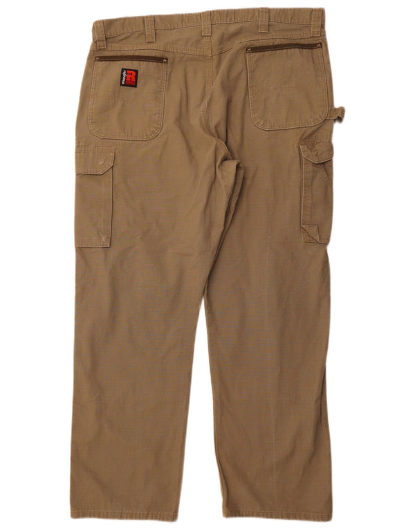 Pantaloni cargo dritti da uomo WRANGLER W40 L32 cotone beige