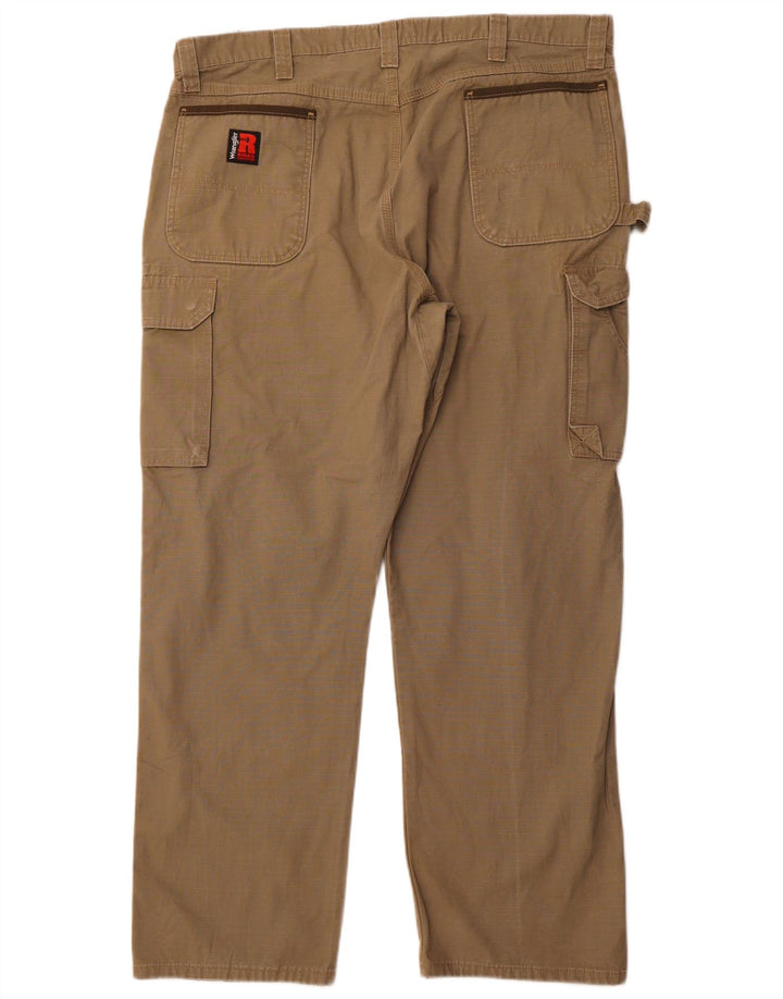 Pantaloni cargo dritti da uomo WRANGLER W40 L32 cotone beige