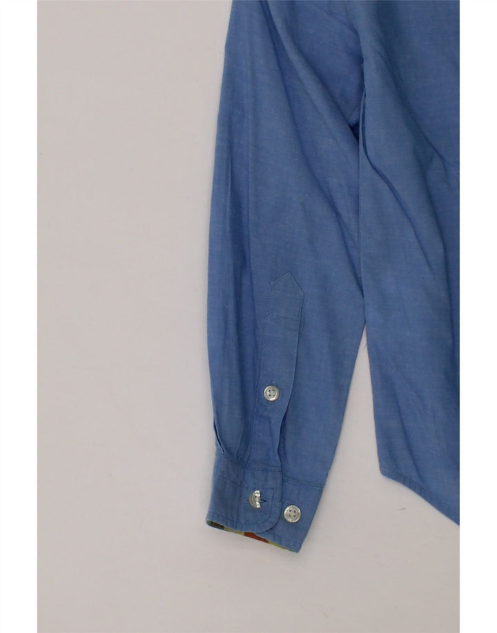 GANT Boys Fitted Shirt 3-4 Years XS Blue Cotton Vintage Gant and Second-Hand Gant from Messina Hembry 
