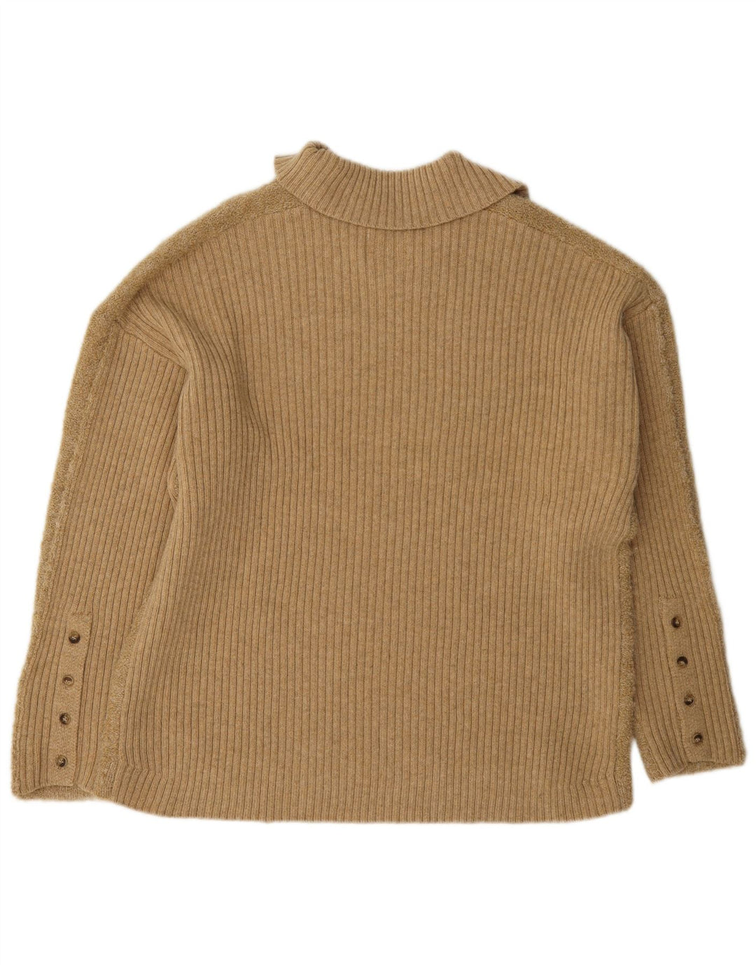Maglione maglione collo alto da donna Indi & Cold UK 14 Lana beige medio