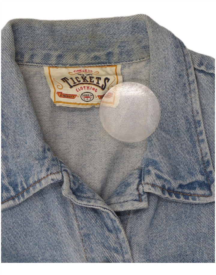 Gilet Denim Bambina VINTAGE 9-10 Anni Blu Cotone