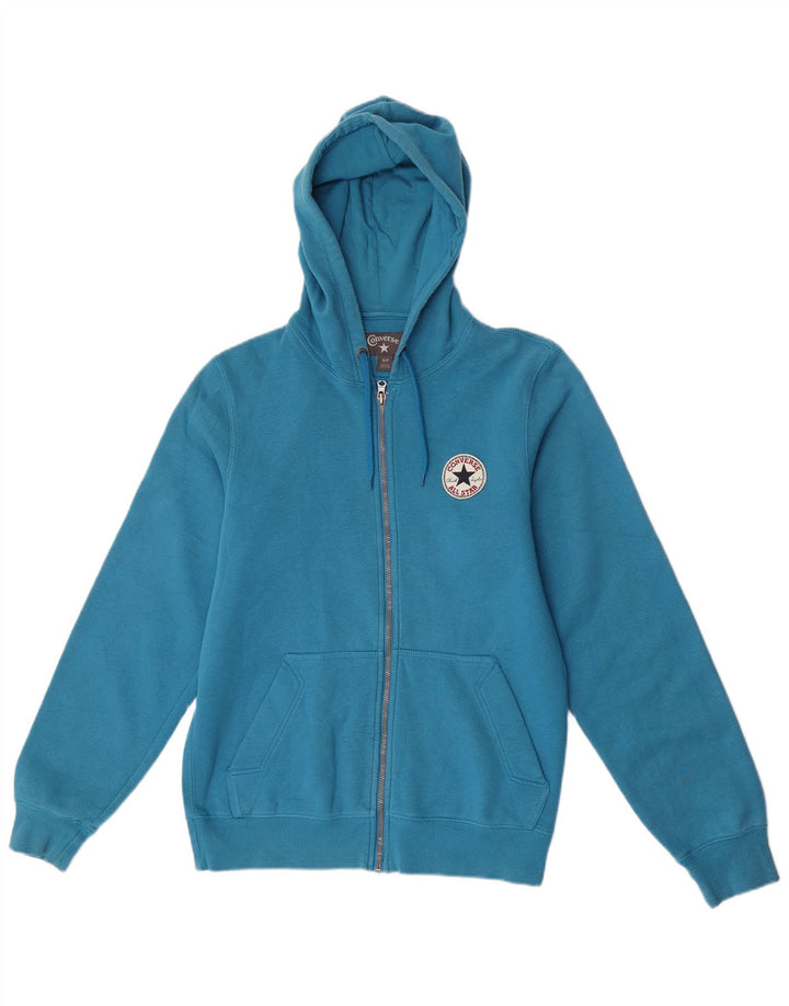 Maglione con cappuccio e zip da uomo Converse piccolo in cotone blu