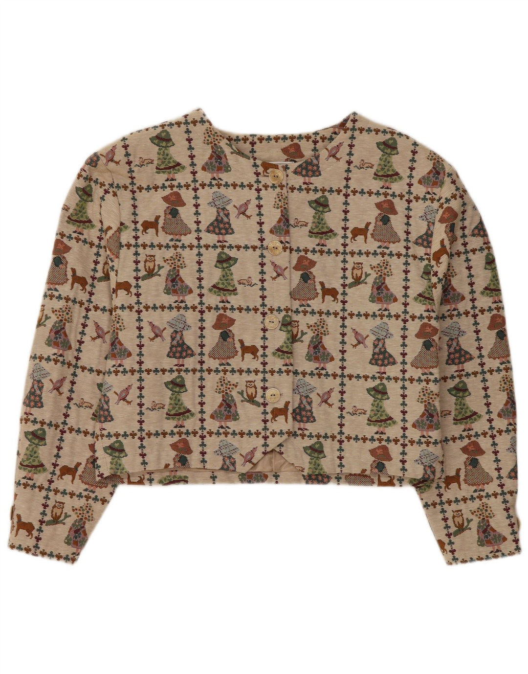 Bonita Giacca Bolero da donna UK 16 Grande Novità in poliestere beige