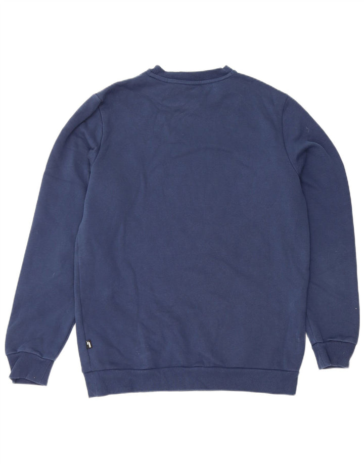 Felpa grafica da uomo Puma, piccola, in cotone blu navy