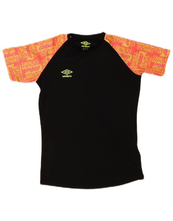 T-shirt grafica per ragazzi Umbro Top 11-12 anni Large Black Colourblock
