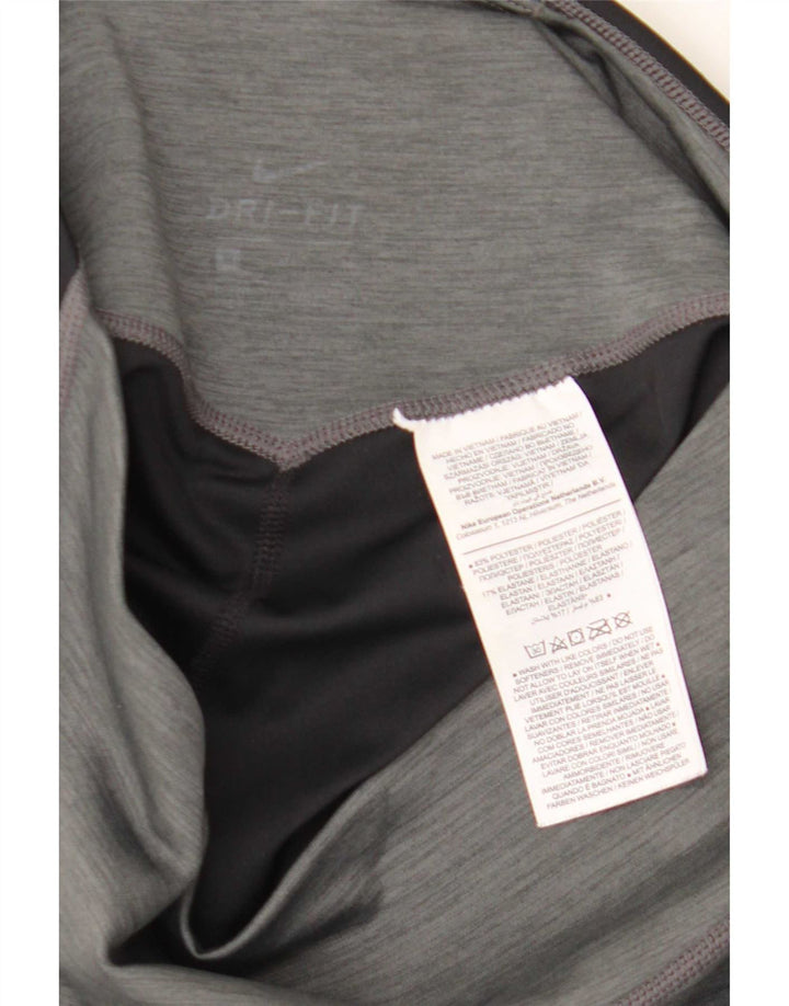 Leggings Nike Dri Fit da donna UK 12 Poliestere color block grigio medio