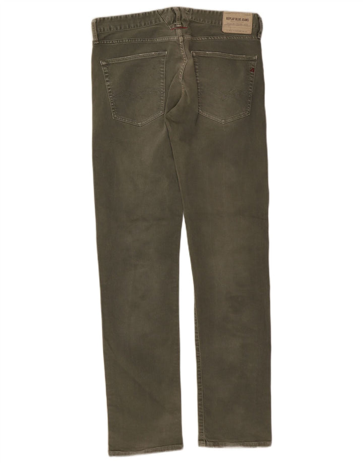 Replay Jeans slim Lenrick da uomo W31 L32 cotone kaki