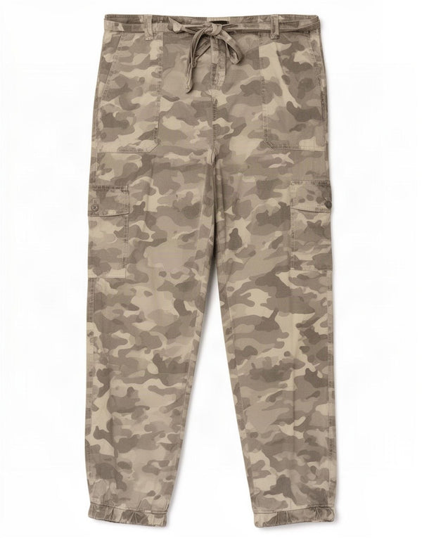 Pantaloni cargo da donna Marks & Spencer UK 14 Large W32 L28 Grigio mimetico
