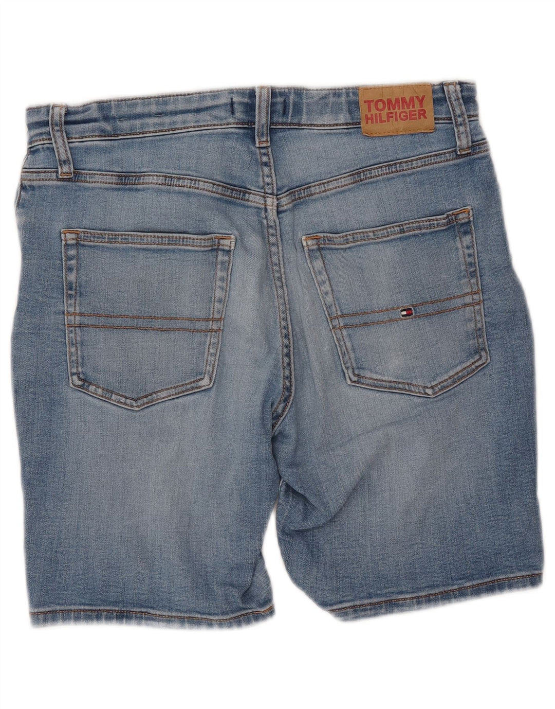 TOMMY HILFIGER Shorts in denim affusolati per bambina 15-16 anni W30 cotone blu