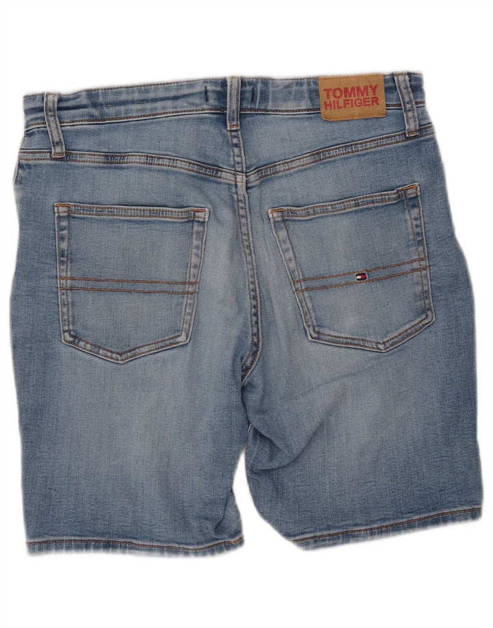 TOMMY HILFIGER Shorts in denim affusolati per bambina 15-16 anni W30 cotone blu