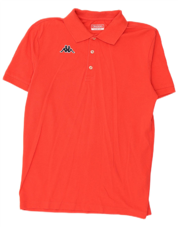 Polo Kappa Uomo Large Rossa In Cotone