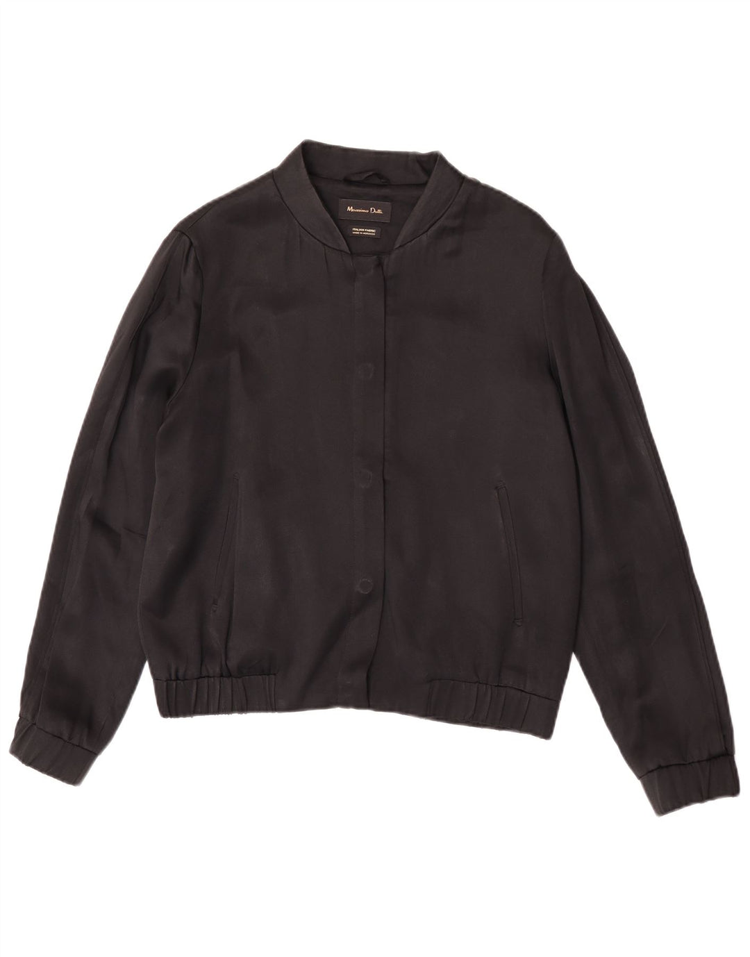 Giubbotto bomber da donna Massimo Dutti UK 38 medio nero acetato