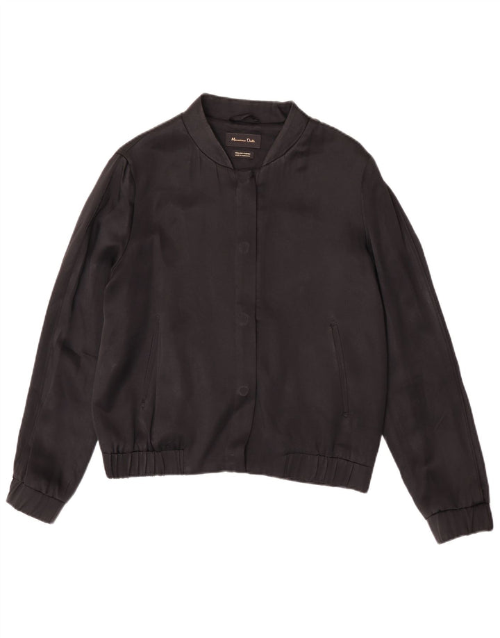 Giubbotto bomber da donna Massimo Dutti UK 38 medio nero acetato