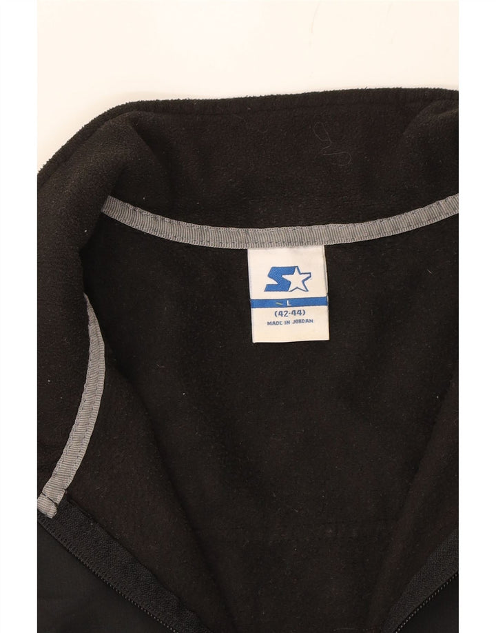STARTER Mens Fleece Jacket Large Black Colourblock Polyester Vintage Starter and Second-Hand Starter from Messina Hembry 