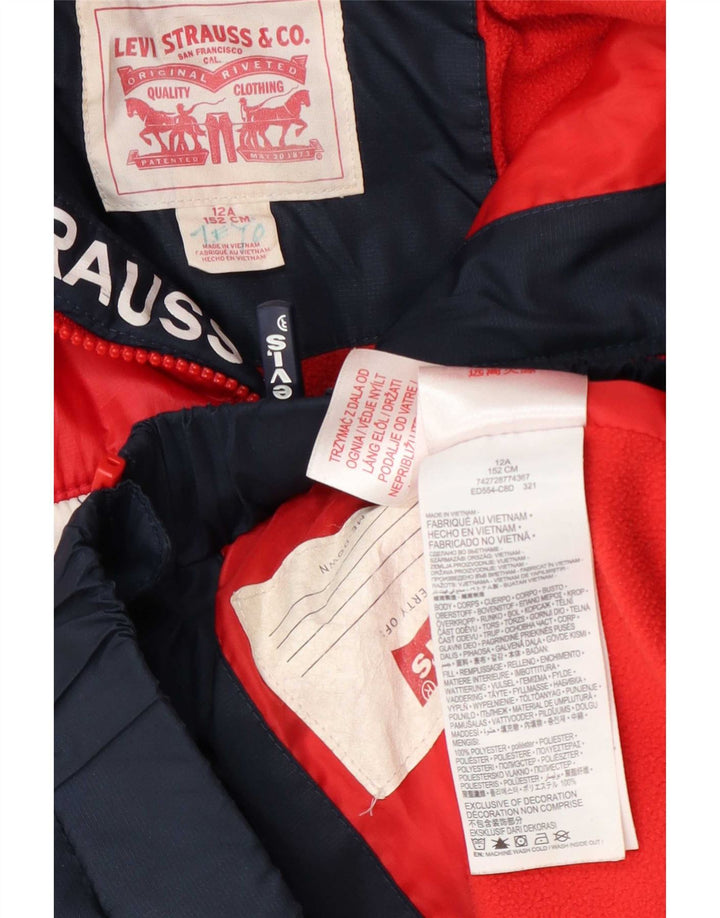 Giacca imbottita con cappuccio grafica Levi's per ragazzi 11-12 anni Colorblock blu navy
