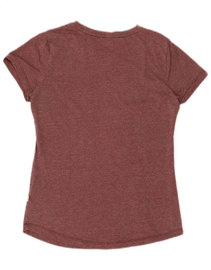 T-shirt grafica da donna Puma Top UK 10 Small Maroon Poliestere