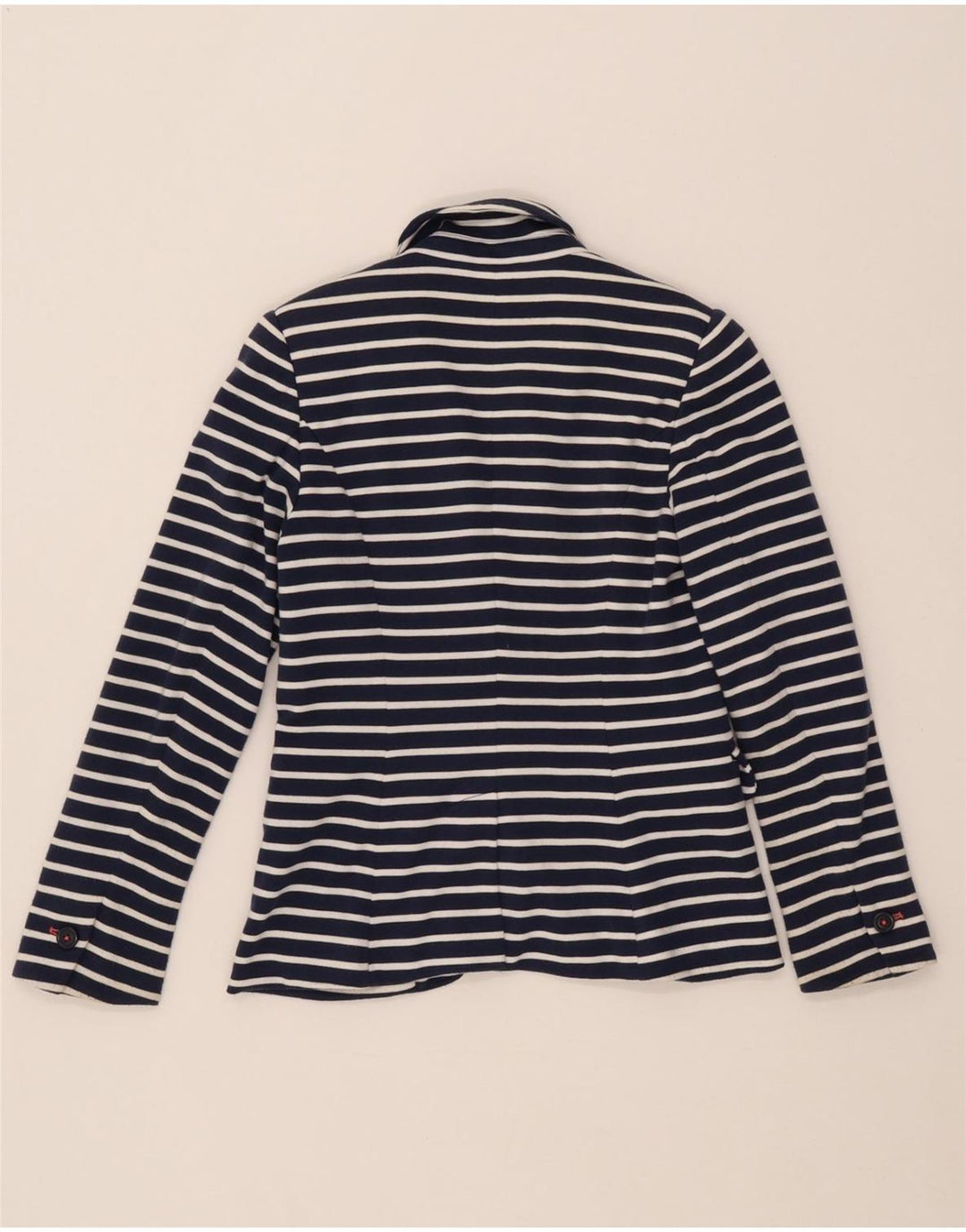 Giacca blazer da donna a 1 bottone Joules UK 6 XS poliestere a righe blu navy