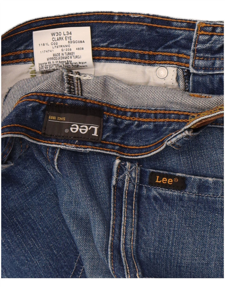 Jeans dritti Lee Clark Eye da uomo W30 L30 in cotone blu