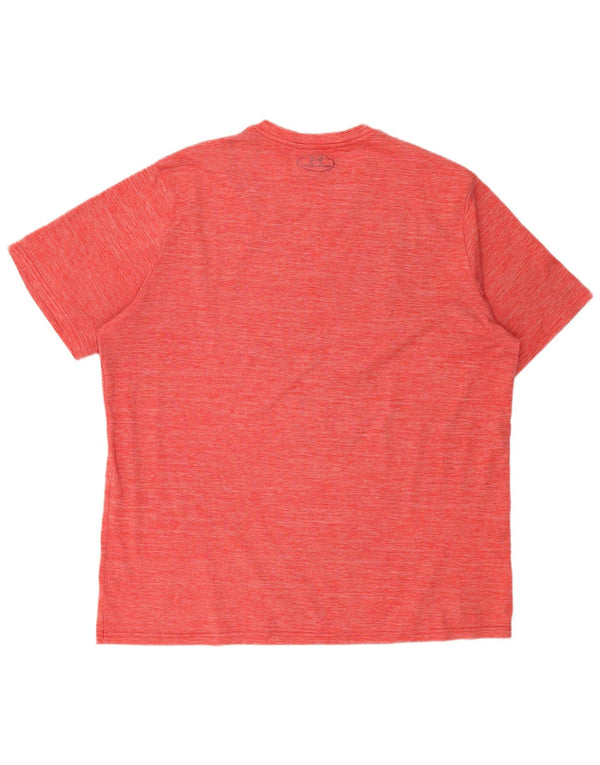 Maglietta Under Armour da uomo Heat Gear Top 2XL Poliestere chiazzato rosso