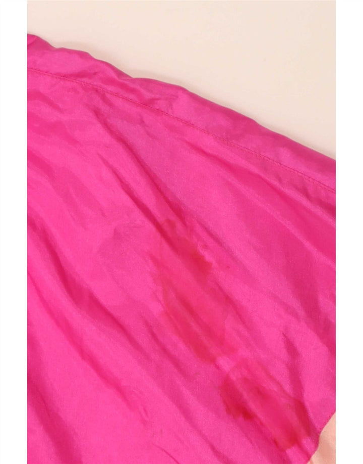 Giacca da tuta da donna vintage UK 16 grande blocco di colori multicolore