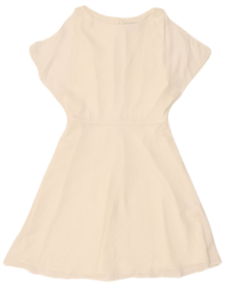 Abito a trapezio da donna Reiss UK 10 piccolo in poliestere bianco sporco