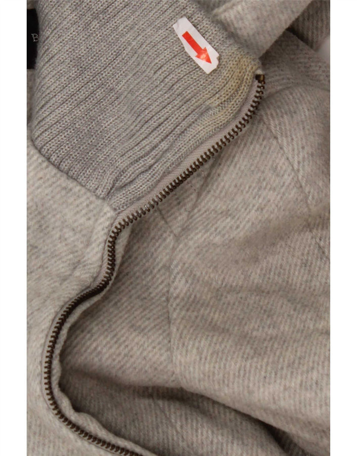 Soprabito con cappuccio da donna Zara UK 12 acrilico grigio medio