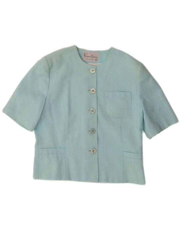 VIVIENNE LAURENCE Giacca blazer a 5 bottoni da donna UK 12 Blu medio