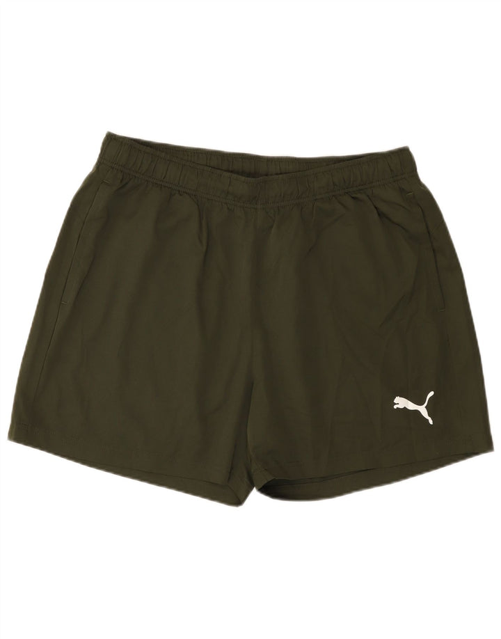 Pantaloncini sportivi da uomo PUMA XL kaki poliestere