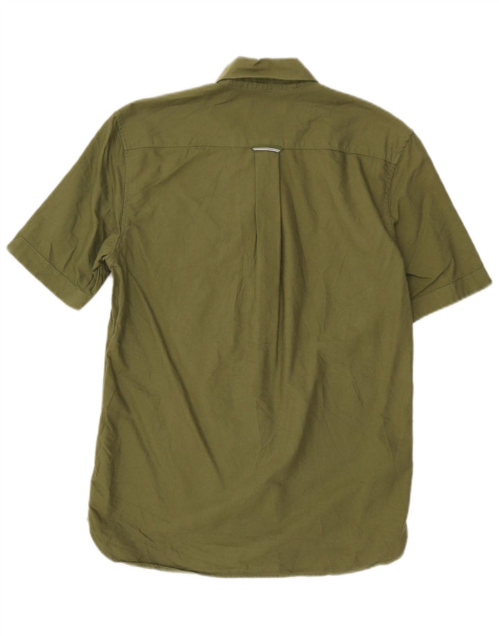 Camicia a maniche corte da uomo Fred Perry XS verde cotone