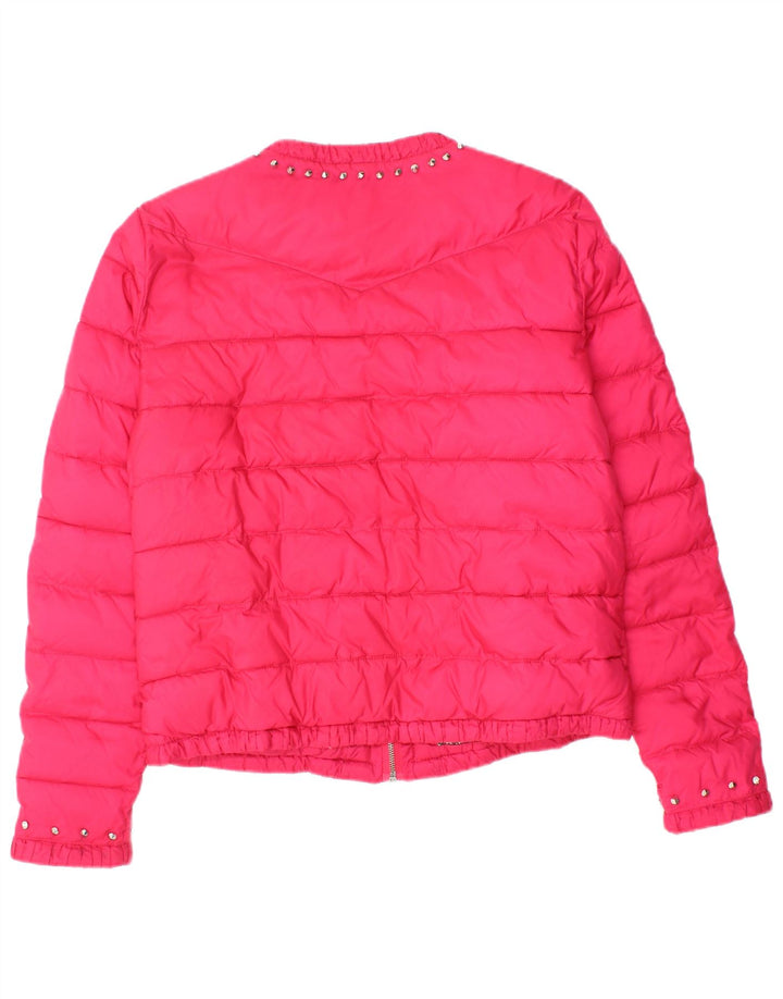 Giacca imbottita da donna GUESS UK 12 rosa medio in poliammide
