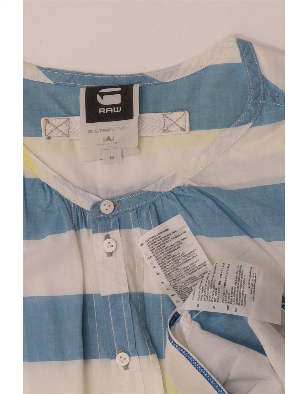 Camicia trasparente da donna G-Star UK 14 a righe multicolori medie