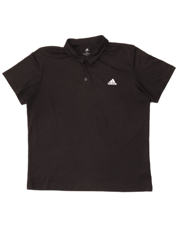 Polo Adidas Aeroready da uomo XL in poliestere nero