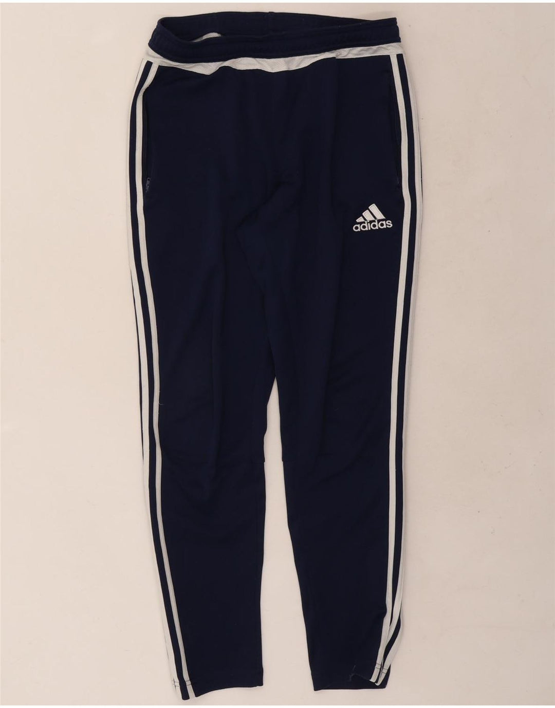Pantaloni da tuta Adidas Climacool da uomo medi in poliestere blu navy