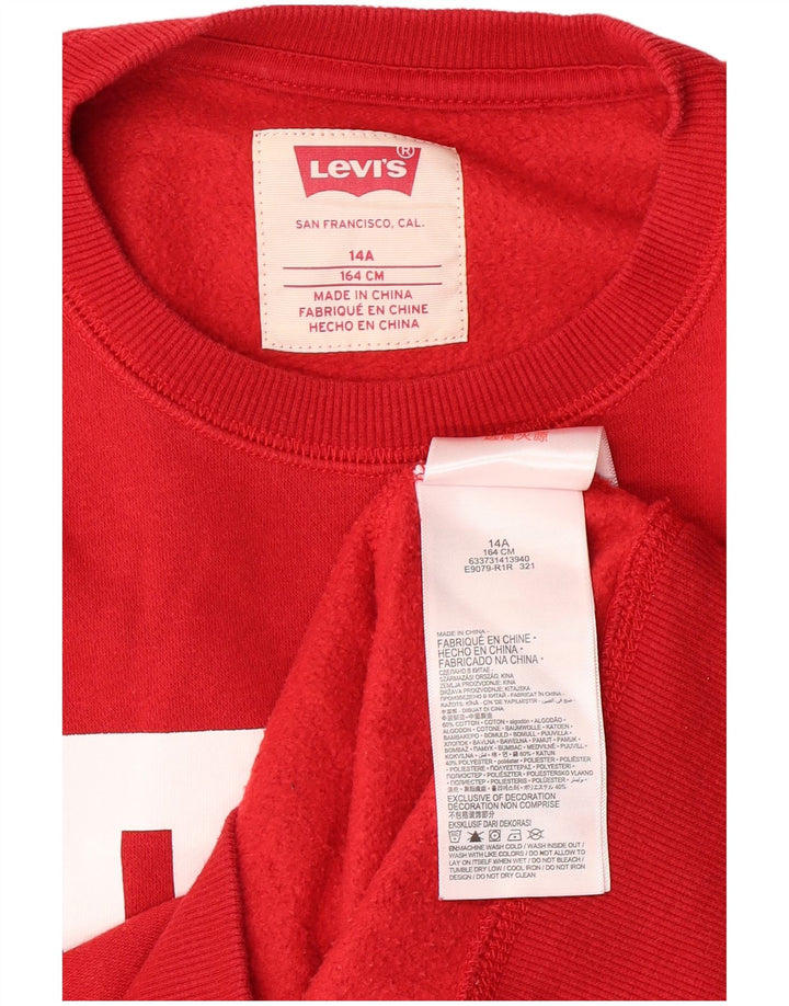 Felpa con grafica LEVI'S per ragazzi 13-14 anni in cotone rosso