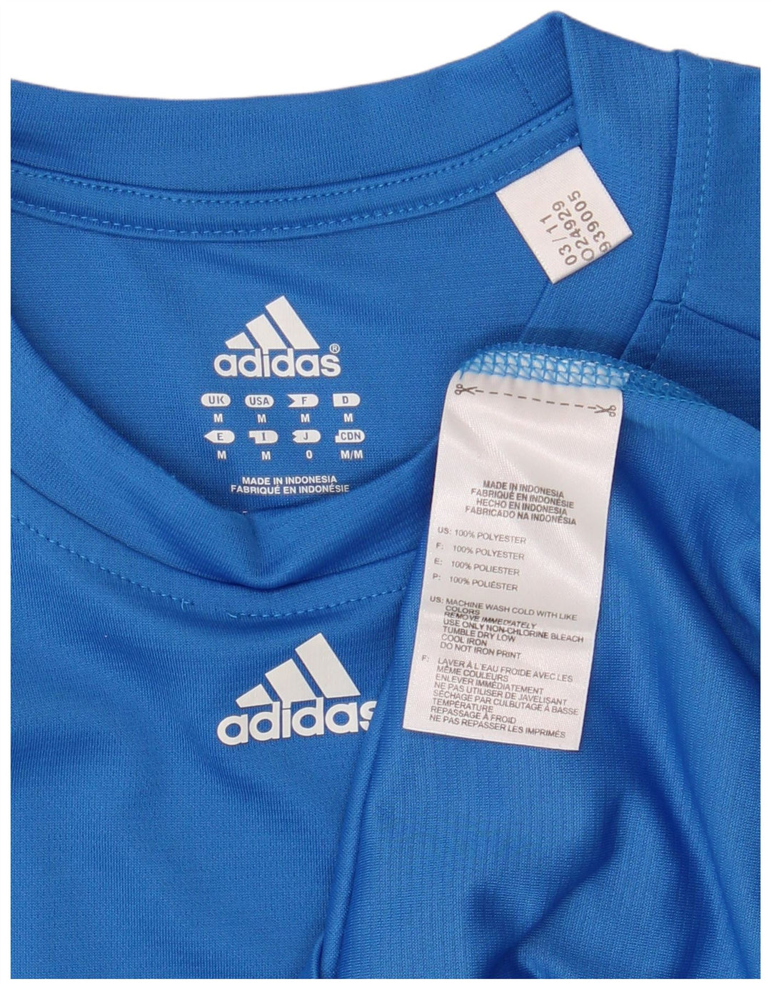 T-shirt da uomo ADIDAS Top blu medio in poliestere