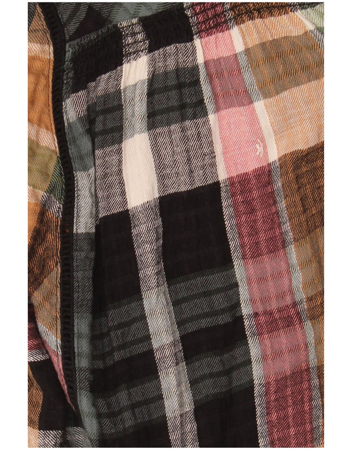 FAT FACE Camicetta a maniche lunghe da donna Top UK 12 Check multicolore medio