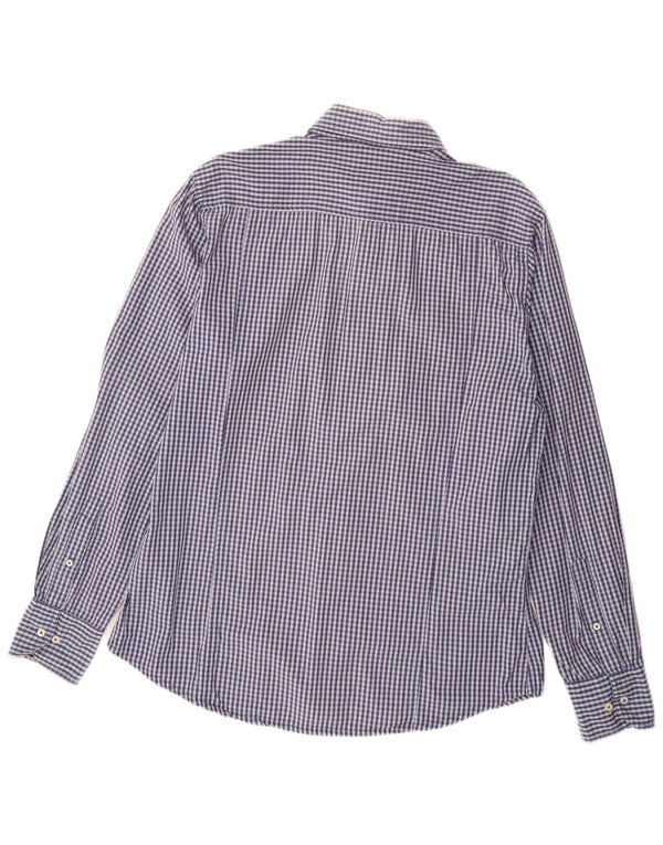 Camicia da uomo KAPPA in cotone a quadri grandi blu