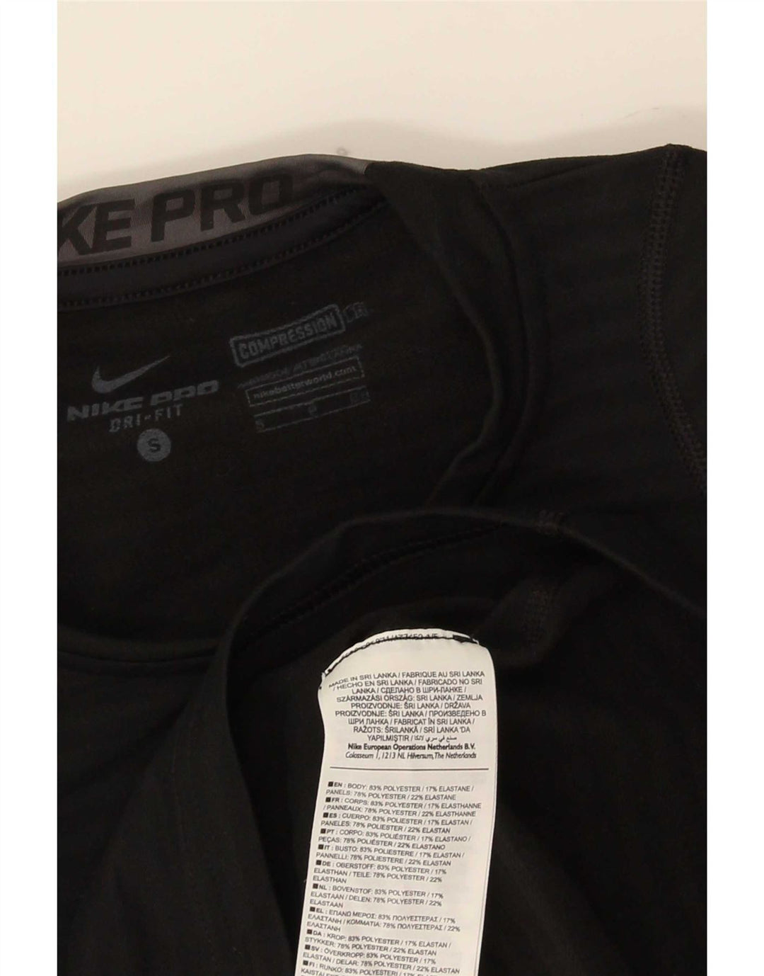 Maglia Nike Dri Fit da uomo a manica lunga piccola in poliestere nero