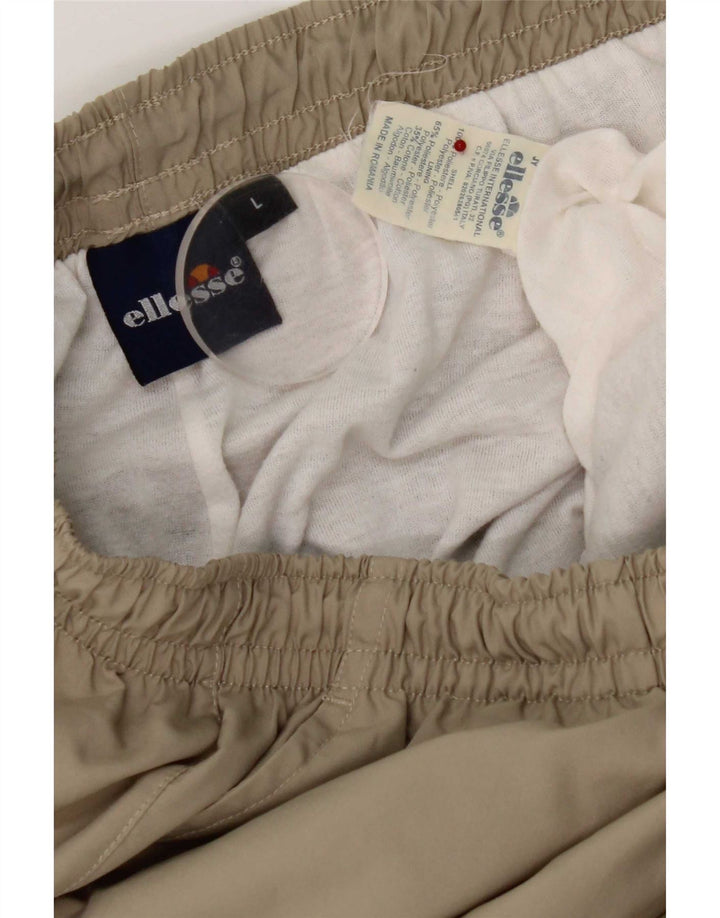 Pantaloni da tuta da uomo Ellesse grandi in poliestere beige