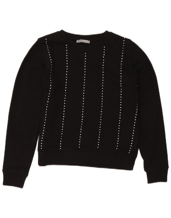 Felpa da donna Oasis UK 10 piccola in cotone a righe nere