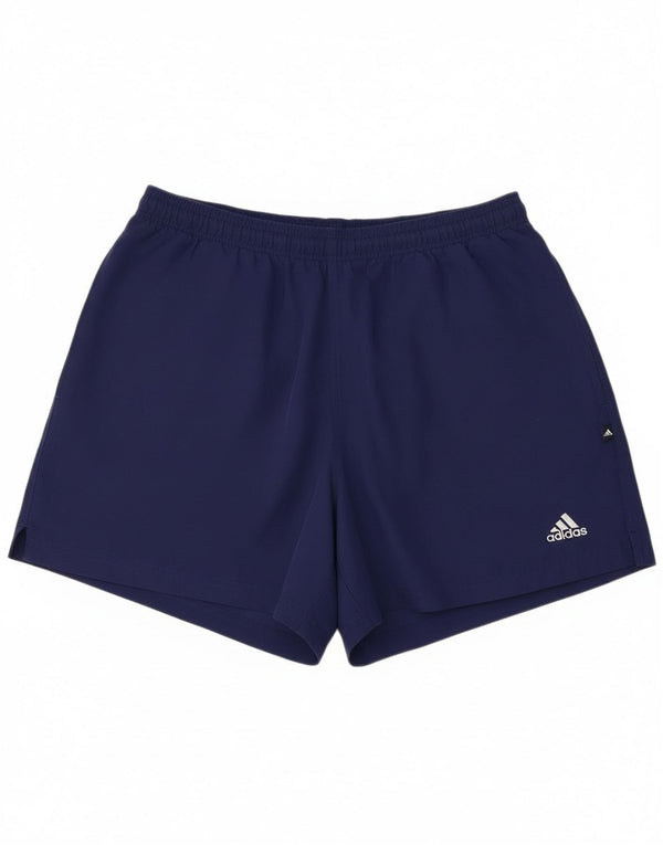 Pantaloncini sportivi da uomo Adidas Large blu navy in poliestere