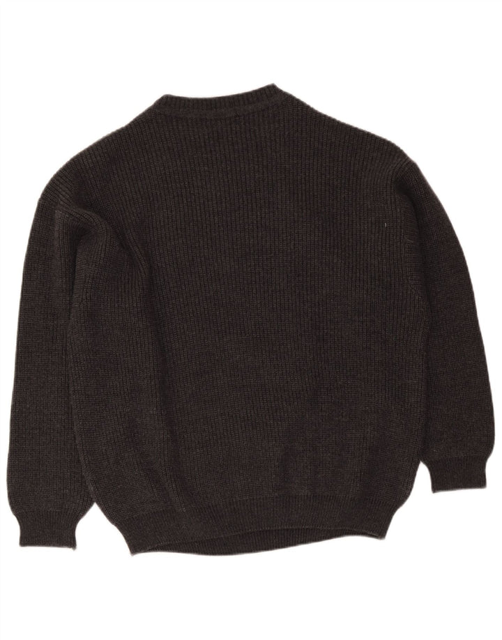 Maglione maglione girocollo da uomo Montezemolo grande classico grigio