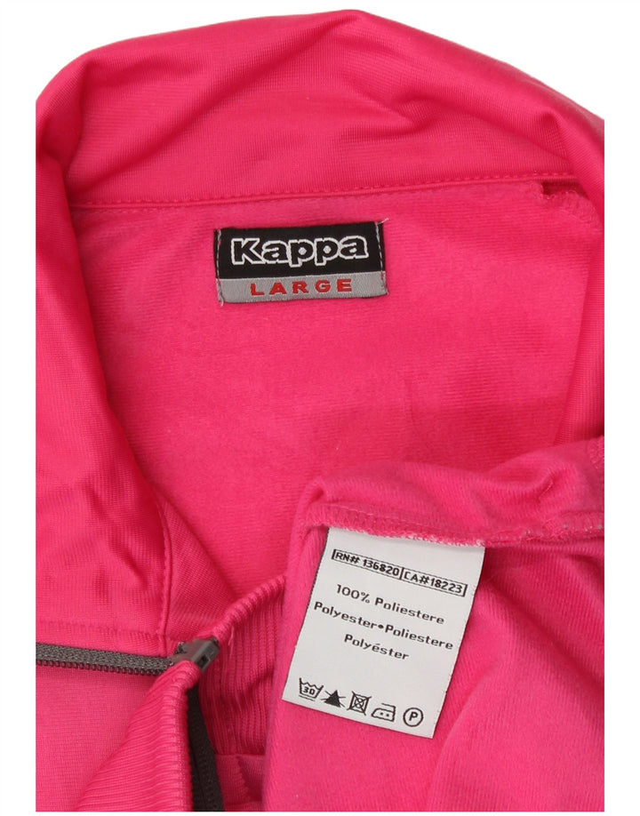 Giacca da tuta da donna Kappa UK 16 Large Rosa Poliestere