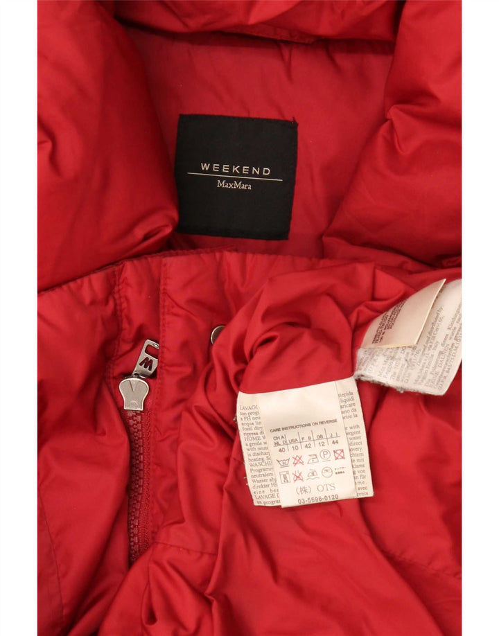 Giacca imbottita da weekend Max Mara da donna UK 12 rosso medio in poliammide