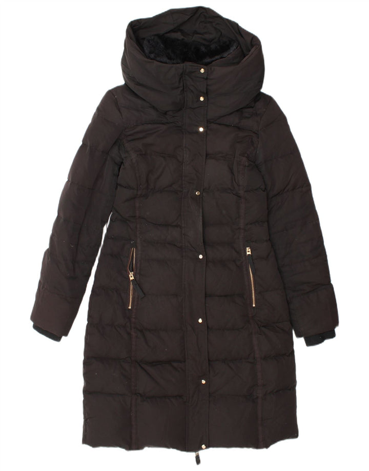Cappotto imbottito da donna Zara UK 10 piccolo poliestere nero