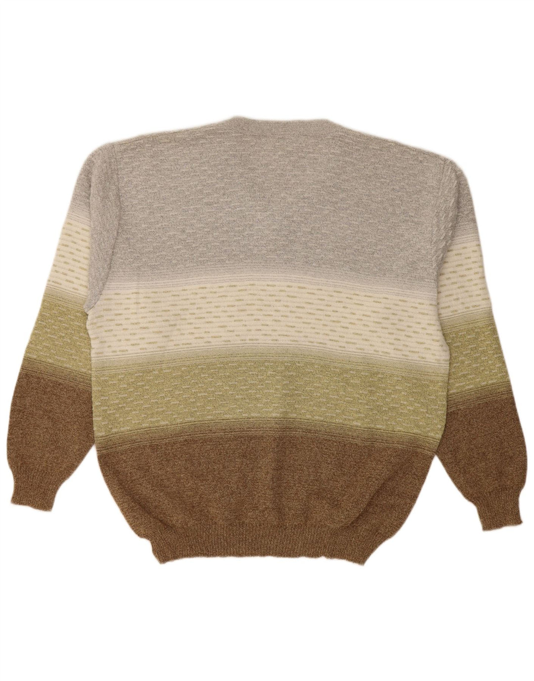VINTAGE Mens V-Neck Jumper Sweater UK 38/40 Medium Multicoloured