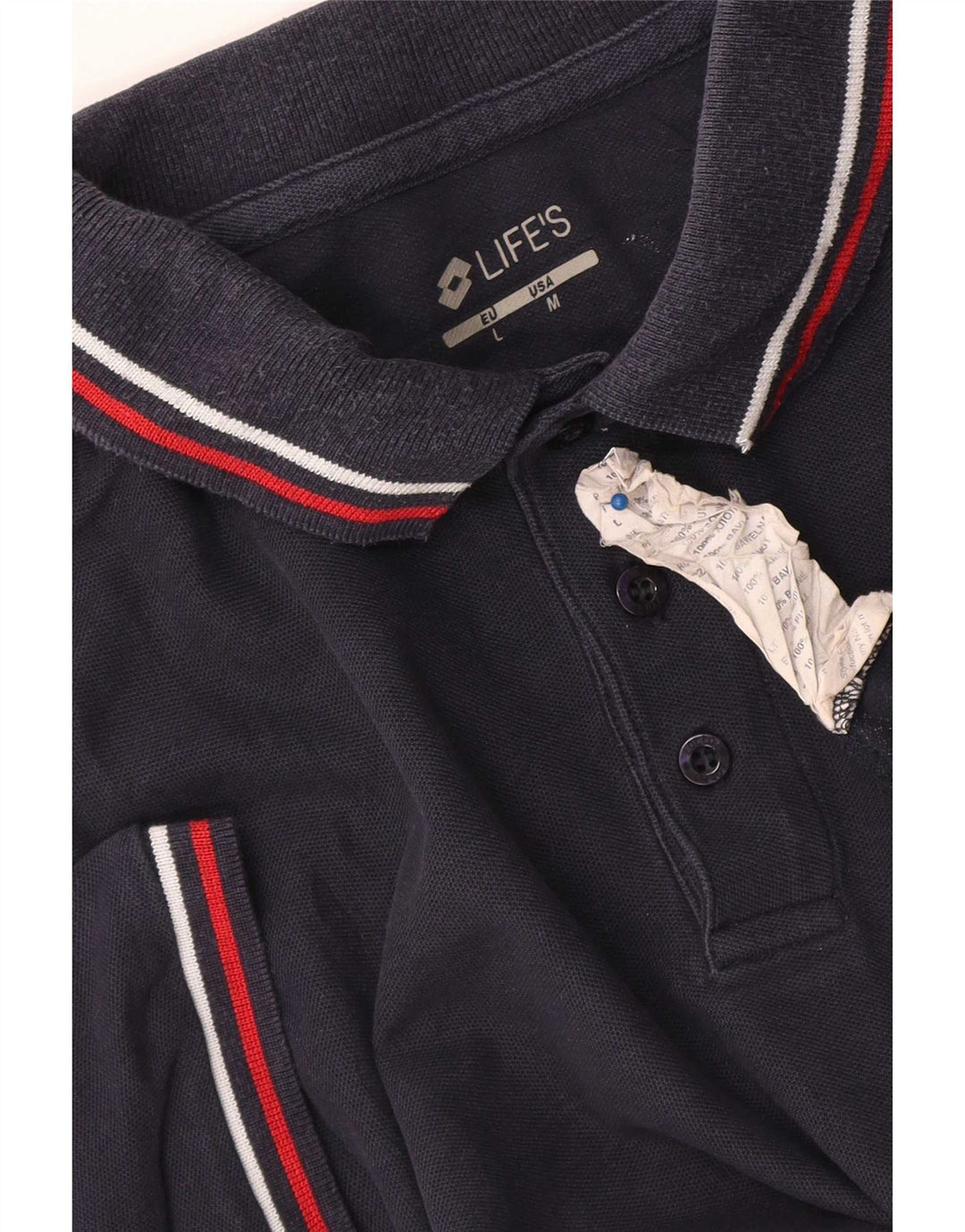 Polo da uomo Lotto in cotone medio blu navy