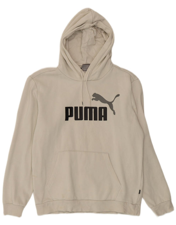 Felpa con cappuccio grafica da uomo Puma in cotone beige medio