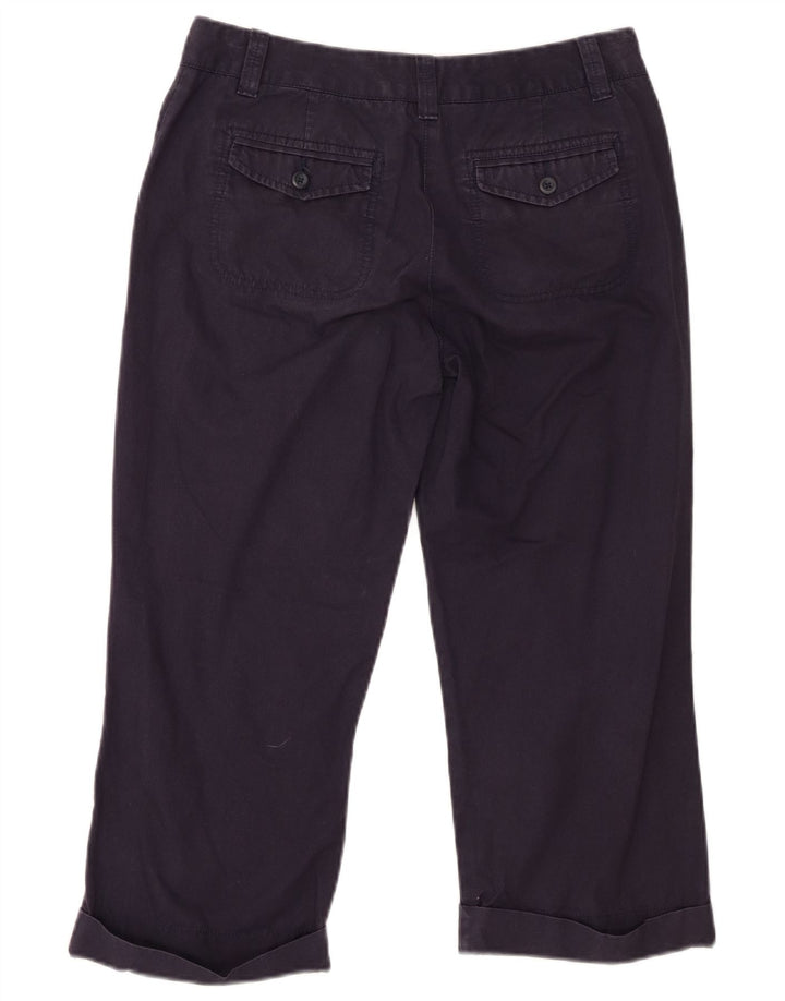 Pantaloni Capri da donna Marks & Spencer UK 10 Small W30 L21 Blu Navy